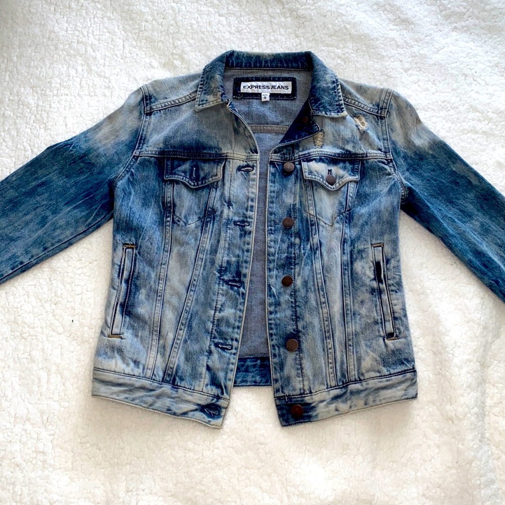 NWOT Express Jeans Acid Wash Jacket - XS